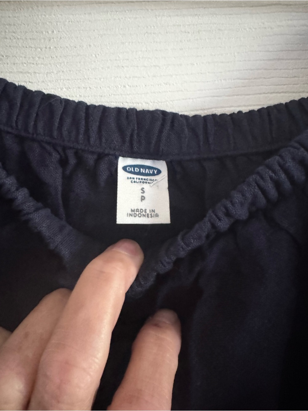 Old Navy Navy Off-Shoulder Ruffle Mini Dress - Picture 2 of 2